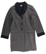 Habitat Clothes To Live In Size S Collared Jacket Duster Gray Black Pea Coat - £30.97 GBP
