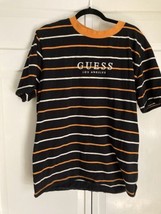 Vintage Guess Los Angeles Shirt Mens Large Horizontal Stripes EUC Embroi... - $24.75