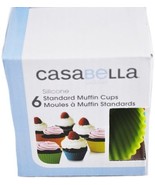 Casabella Muffin Cups Standard 3&quot; Silicone Set Of  6 - $16.23 CAD