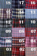 PINK Plaid Pleated Skirt Outfit Women Girl Plus Size Mini Plaid Skirts image 4