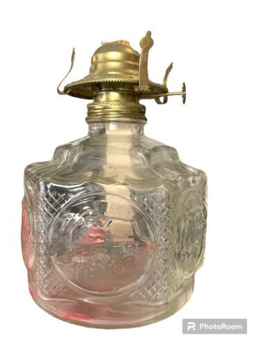 Vintage Lamplight Farms Clear Glass Oil Lamp - $21.49