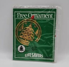 Vintage Collectible Life Savers Roll Candy Brass Christmas Ornament Promotional - £6.20 GBP