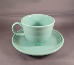 Fiesta Fiestaware Mint Green Small Coffee Cup Tea Cup w/ Plate - £18.67 GBP