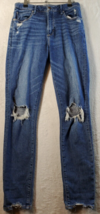 Abercrombie &amp; Fitch Jeans Women Size 26 Blue Denim Pockets Belt Loops Distressed - £14.25 GBP
