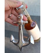Aluminum Sleek Nautical Port Sailor Ship Trident Anchor Hand Bottle Opener - $324.49 MXN