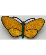 Vintage 925 Thailand Sterling Orange Wings and Green Body,  Butterfly Br... - $742.21 MXN
