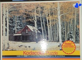 Vintage RoseArt Aspen Cabin in the Woods Kodacolor 1000 Piece Jigsaw Puzzle - £10.15 GBP