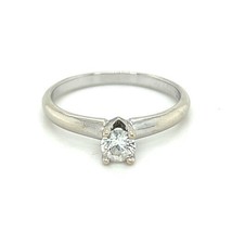 .23 CT Solitaire Diamond Engagement Ring 14K White Gold Size 6, 2.0g - $637.29 CAD