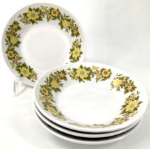 Noritake Acapulco Berry Fruit Dessert Bowls 5 5/8&quot; MCM Yellow Floral EUC... - £27.68 GBP