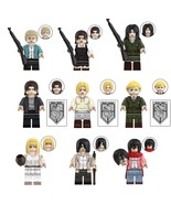 9pcs Attack On Titan Ymir Fritz Eren Mikasa Falco Gabi Minifigures Minif... - $32.23 CAD