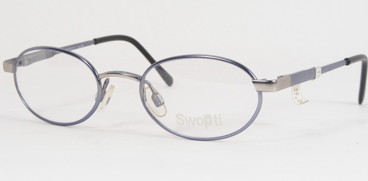 SwoPti Kids 404 38 Blau / Silber Einzigartige Seltene Brillenfassung 43-... - $40.57