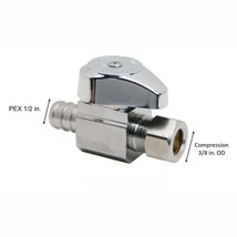 1/2 in. Crimp PEX Barb Inlet x 3/8 in. Compression Outlet Straight Valve - £17.55 GBP