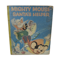 Terrytunes Mighty Mouse Santa&#39;s Helper 1955 Treasure Book Chistmas vintage used - £11.67 GBP
