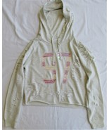 Live Love Dream Women&#39;s Cropped &amp; Distressed Hooded Sweatshirt Size Medium - $20.58 CAD