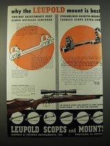 1952 Leupold Scopes and Mounts Ad - Why the Leupold mount is best - £14.53 GBP