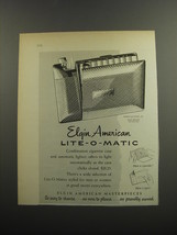 1953 Elgin American Lite-O-Matic Cigarette Case and Lighter Advertisement - £14.78 GBP