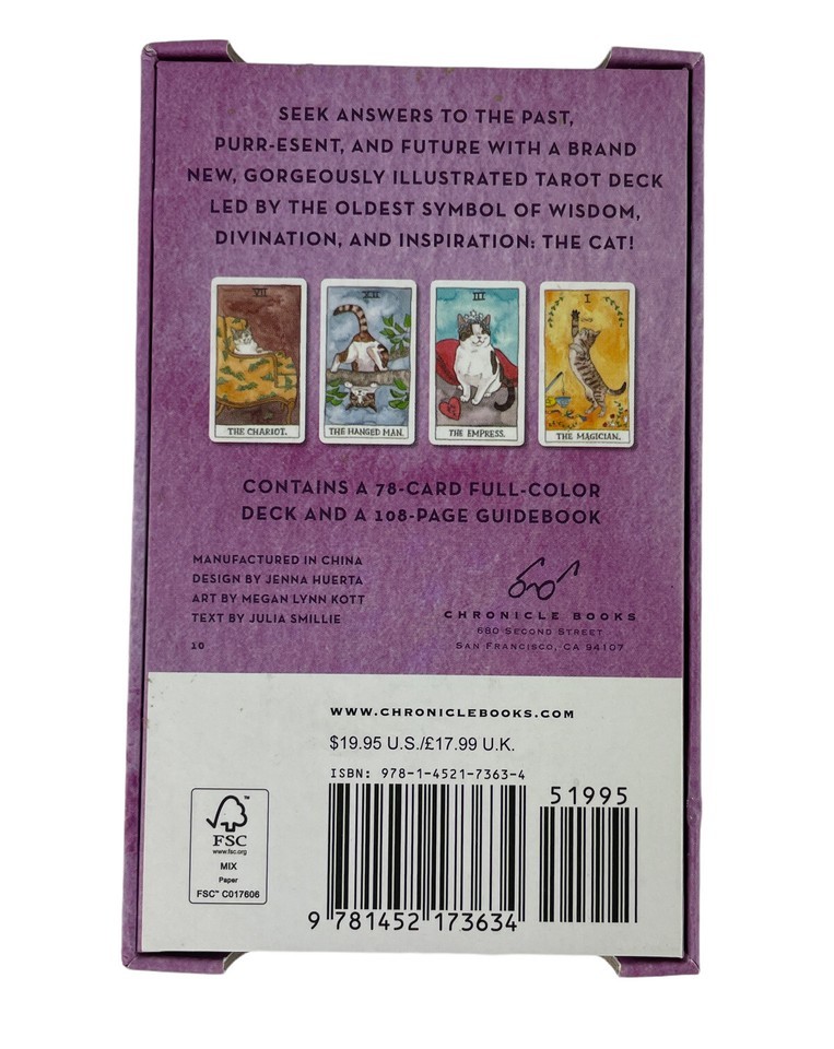 Megan Kott  Cat Tarot Card Deck 78 Cards Guide Book Divination Inspiration Item image 3