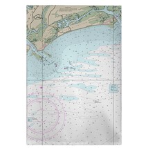 Betsy Drake Charleston Harbor and Approaches, SC Nautical Map Guest Towel - £27.62 GBP