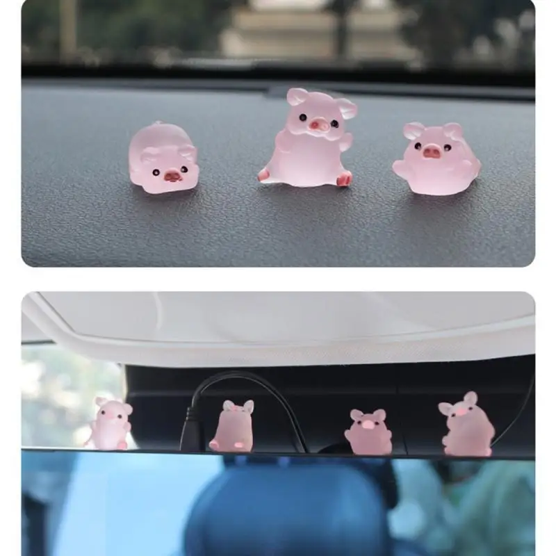 1 Set Car Ornaments Kawaii Piggy Computer Table Cartoon Interior Pendant - £8.44 GBP+