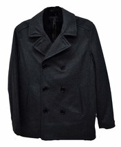 Inc International Concepts Men&#39;s Double-Breasted Winter Peacoat Jacket (Black, M - £77.84 GBP