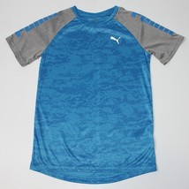 Puma Boy&#39;s Blue &amp; Gray Athletic T Shirt Top Tee size L - £7.82 GBP