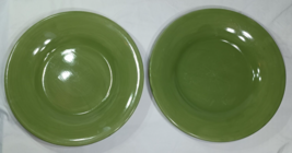 Set of 2 Pottery Barn Sausalito Sage Green Dinner Plates About 12 1/4 Inches - £20.81 GBP