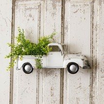 Vintage Truck metal wall pocket in Antique White - £27.81 GBP