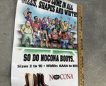 1990’s Nocona Boots Western Ad Poster Dads Come In All Sizes So Do Nocon... - $8.91