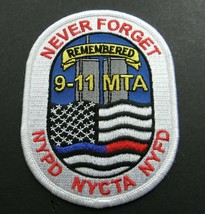 Usa 911 September 11 Remembrance Volunteer Nypd Nyfd Fire Embroidered Patch 4.25 - £4.28 GBP