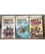 Phoenix Force #1 &amp; 2 + Able Team #5 Gold Eagle Men&#39;s Adventure paperbacks - $9.99