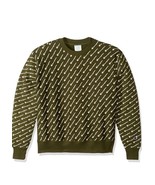 Champion Reverse Weave Fleece Green Crew Neck All Over Logo $65, Sz L, NWT! - €23,95 EUR