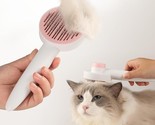 Hair Brush For Indoor Cats &amp; Puppies Self Cleaning With Massage Brush Te... - £4.53 GBP