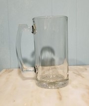 Beer Mug Thumbprint Handle Clear 7&quot; Tall, Heavy 2 lb 7 oz - $8.63