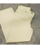 Beige Talbots Petites Stretch Chinos Khaki Low Rise Pants Trousers Wide ... - $351.62 MXN
