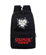 WM Stranger Things Backpack Daypack Schoolbag Black Bag Heart - $23.99