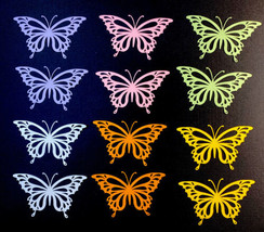 12 Butterfly Die Cut Scrapbook Card Embellishment Multi Color - $1.65