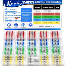 Solder Seal Wire Connectors 350PCS, Self Soldering Heat Shrink Butt Connector So - £20.11 GBP