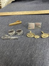 Swank Speidel Cuff Links Tie Clasp Vintage Jewelry lot 9 Pieces - £7.00 GBP
