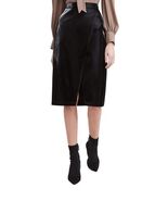 MSRP $198 BCBGMAXAZRIA Women's Surplice Midi Skirt with Slit Black Size XS - $96.58 CAD