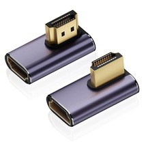 8K Hdmi 2.1 Right Angle Adapter (2 Pack), Left&amp;Right 90 Degree And 270 Degree Hd - £13.66 GBP