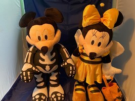 Disney Gemmy Mickey &amp; Minnie Mouse Door Greeter 22&quot; Plush Halloween Bee ... - $83.79