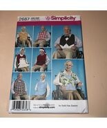 Simplicity 2687 Adult Dining Bib Clothing Protector Santa Mrs Claus Hat ... - $184.44 MXN