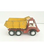 Vintage 1960&#39;s Hubley Red Yellow Metal Dump Truck Toy - £11.75 GBP