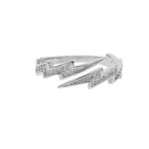New Arrival silver color open size ring for fashion girls delicate flash lightni - £9.19 GBP