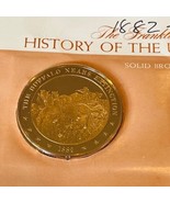 Franklin Mint Coin Medal History United States Solid Bronze Buffalo Exti... - £15.70 GBP