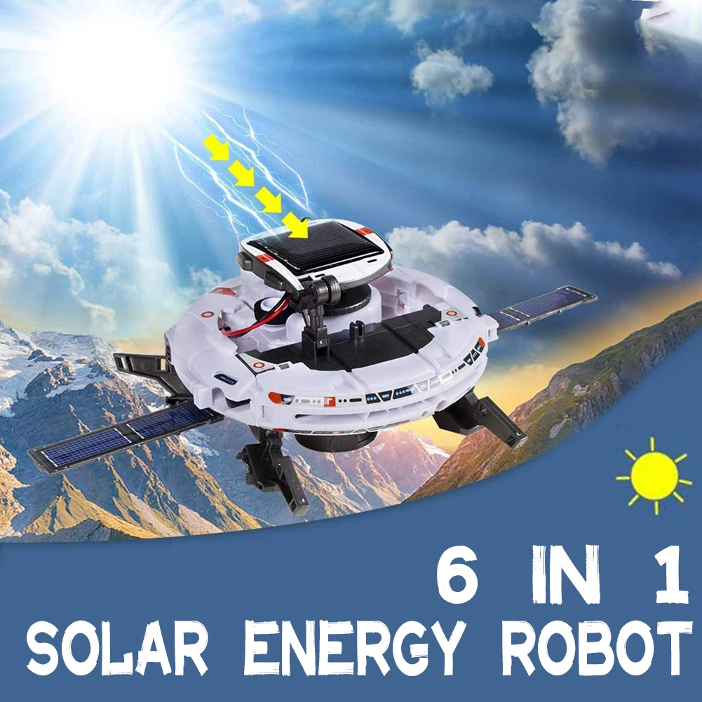 Solar Toy 6IN1 Technological Gadgdets free Energy Robot Educational Assemb - £10.87 GBP