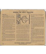 Brownie Movie Projector How To Operate Kodak Instructions ONLY Model A  ... - €2,51 EUR
