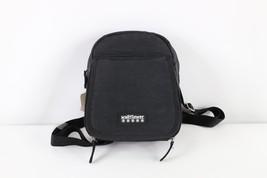 NOS Vtg 90s Grunge Streetwear Wallflower Spell Out Mini Backpack Book Bag Black - £47.38 GBP