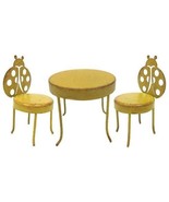 Small Garden Metal Table and 2 Lady Bug Chairs Set Mini Fairy Garden Fig... - $321.04 MXN