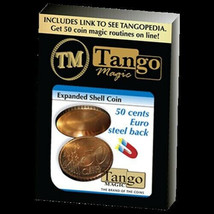 Expanded Shell Coin (50 Cent Euro, Steel Back) by Tango Magic (E0005) - £29.09 GBP